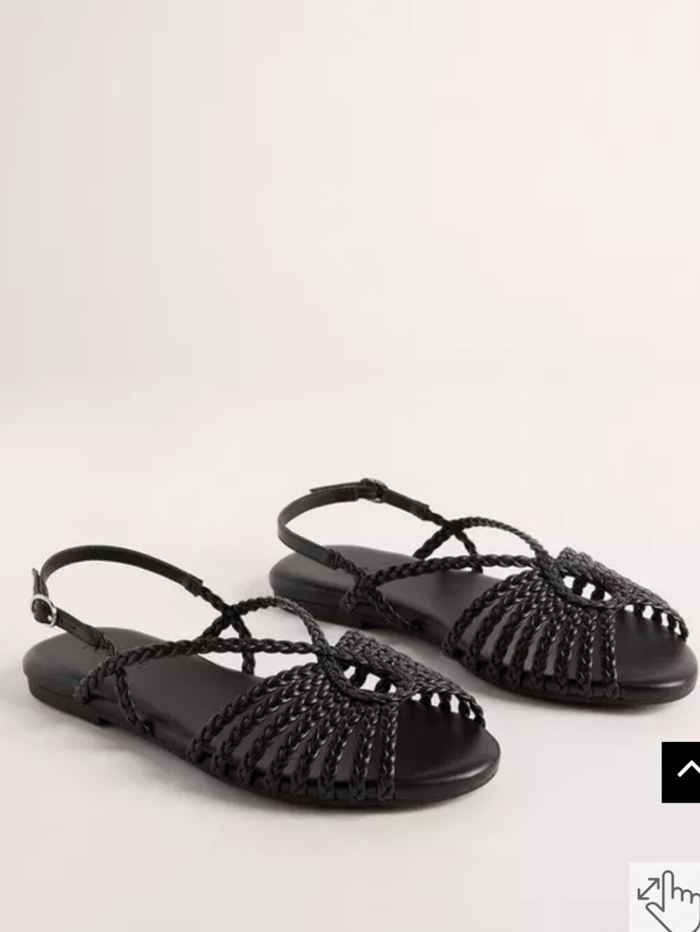 Torrid NWOT Size 8 Wide: Strappy Braided Sandal - Black